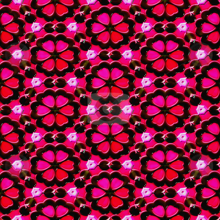 Flowers on Red Flower Pattern Stock Photo Seamless Texture Of Shiny Red Flower