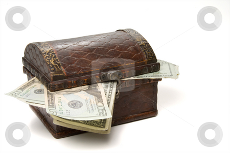Treasure Chest Treasure Chest stock photo, A Treasure Chest full of cash money. by Robert Byron
