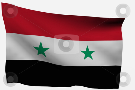 Syria 3d flag Syria 3d flag stock photo, Syria 3d flag isolated on white background by Santiago Hernandez