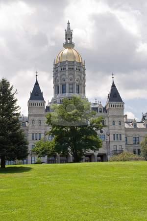 Hartford Capitol Building Hartford Capitol Building stock photo, The golden-domed capitol building in Hartford, Connecticut. by Todd Arena