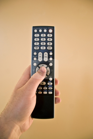 Television Remote Control on Tv Remote Control Stock Photo A Hand Holding A Remote Control