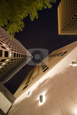Night Architecture Night Architecture stock photo, Modern buildings shot from a low angle during the evening. by Todd Arena