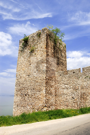 Tower of ancient fortification Tower of ancient fortification stock photo, Tower of ancient stone fortification in national park Djerdap, Serbia by Julija Sapic