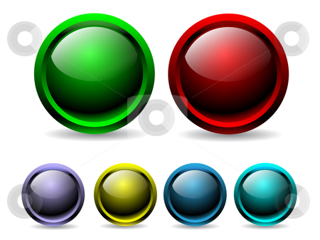 To use this stock image in your creative project, please select the size you need over to the right and click the "Add to Cart" button.
Your downloaded image will come with the Cutcaster watermark removed so don’t worry about the watermark you see on this page. Colorful buttons stock vector clipart, by Mihaly Pal Fazakas