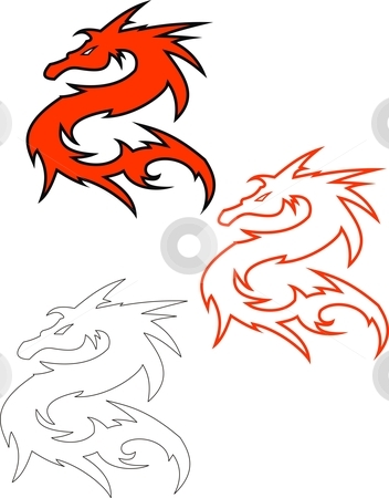 Punisher Skull Punisher Skull stock vector clipart, This is an illustration of a simple dragon. there are 3 vectors of the same figure. first is double layered, second is outlined and the third is simple. the colors can easily be easily changed to meet requirements by Fowzan Ahmed