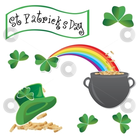 To use this stock image in your creative project, please select the size you need over to the right and click the "Add to Cart" button.
Your downloaded image will come with the Cutcaster watermark removed so don’t worry about the watermark you see on this page. St Patrick holiday objects stock vector clipart, Saint Patricks holiday objects, vector illustration by Milsi Art