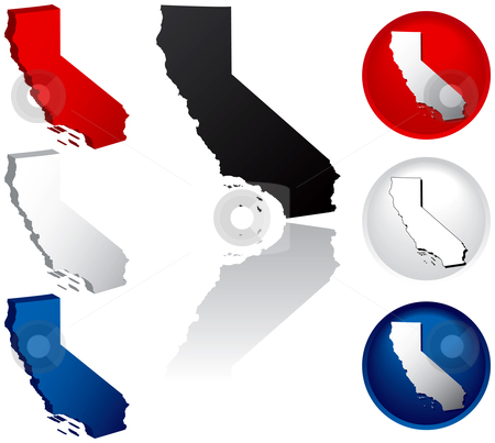 State of California Icons State of California Icons stock vector clipart, California Icons by Adrian Sawvel