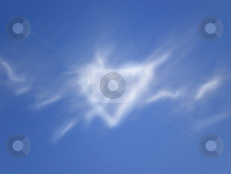 Heart cloud Heart cloud stock photo, White heart cloud on blue sky by Desislava Dimitrova
