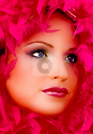 Close view of model wearing stole Close view of model wearing stole stock photo, Close view of model wearing stole on an isolated white background by Imagery Majestic