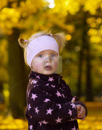 To use this stock image in your creative project, please select the size you need over to the right and click the "Add to Cart" button.
Your downloaded image will come with the Cutcaster watermark removed so don’t worry about the watermark you see on this page. Autumnal toddler portrait stock photo, Adoreable little girls portrait in autumn by Torsten Lorenz