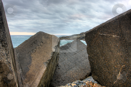 Breakwater, ocean wall for protection of the harbour Breakwater, ocean wall for protection of the harbour stock photo, Breakwater, ocean wall for protection of the harbour by Christopher Meder