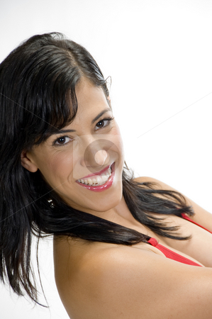 To use this stock image in your creative project, please select the size you need over to the right and click the "Add to Cart" button.
Your downloaded image will come with the Cutcaster watermark removed so don’t worry about the watermark you see on this page. Pretty happy woman posing stock photo, Pretty happy woman posing with white background by Imagery Majestic