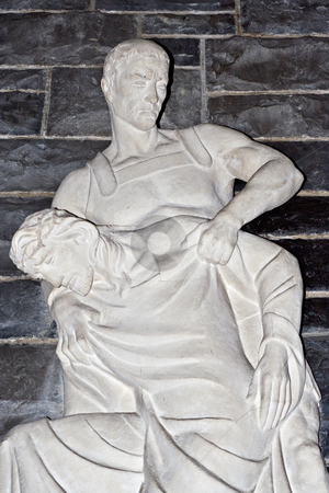 To use this stock image in your creative project, please select the size you need over to the right and click the "Add to Cart" button.
Your downloaded image will come with the Cutcaster watermark removed so don’t worry about the watermark you see on this page. Religious Sculpture stock photo, A religious sculpture inside of a church by Stephen Bonk