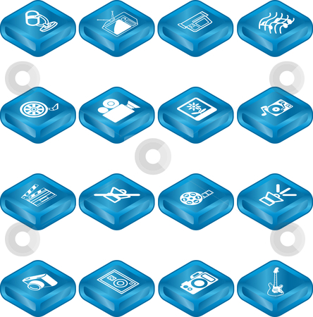 Media Icon Series Set Media Icon Series Set stock vector clipart, A series set of icons relating to various types of media. by Christos Georghiou