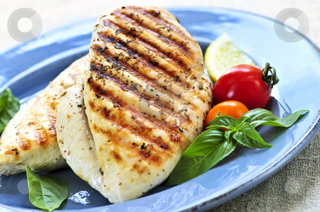 To use this stock image in your creative project, please select the size you need over to the right and click the "Add to Cart" button.
Your downloaded image will come with the Cutcaster watermark removed so don’t worry about the watermark you see on this page. Grilled chicken breasts stock photo, Grilled chicken breasts on a plate with fresh vegetables by Elena Elisseeva