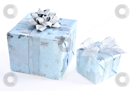 Christmas gift boxes Christmas gift boxes stock photo, Two wrapped christmas gift boxes isolated on white background by Elena Elisseeva