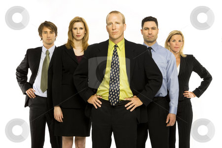 To use this stock image in your creative project, please select the size you need over to the right and click the "Add to Cart" button.
Your downloaded image will come with the Cutcaster watermark removed so don’t worry about the watermark you see on this page. Business workers stand together stock photo, Business workers stand with pride against a white background by Rick Becker-Leckrone