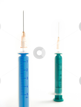 Preventive medicine Preventive medicine stock photo, Two syringes against clear white background taken from up close by Vladimir Koletic