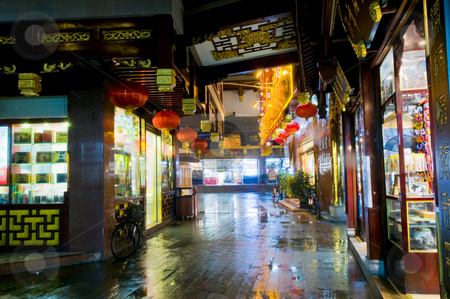 Chinese decoration Chinese decoration stock photo, Chinese new year decoration in shanghai night by Kobby Dagan