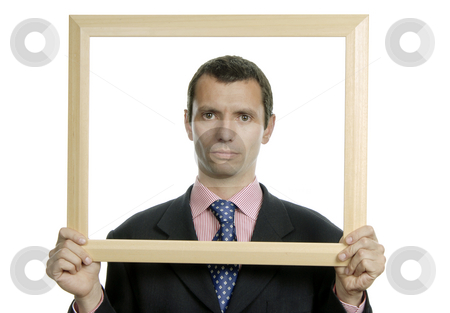 Frame Frame stock photo, Young business man portrait inside a frame by Rui Vale de Sousa