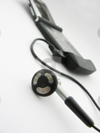 Earbud with Cell Phone Earbud with Cell Phone stock photo, by Kirsty Pargeter