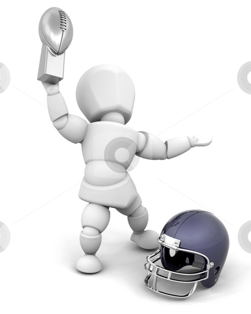 To use this stock image in your creative project, please select the size you need over to the right and click the "Add to Cart" button.
Your downloaded image will come with the Cutcaster watermark removed so don’t worry about the watermark you see on this page. American football champion stock photo, American football player holding up the winners trophy by Kirsty Pargeter