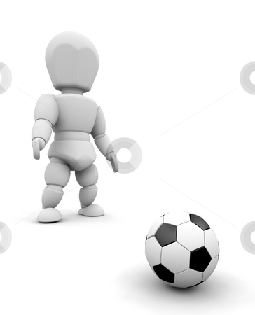 To use this stock image in your creative project, please select the size you need over to the right and click the "Add to Cart" button.
Your downloaded image will come with the Cutcaster watermark removed so don’t worry about the watermark you see on this page. Footballer stock photo, 3D render of someone with a football by Kirsty Pargeter