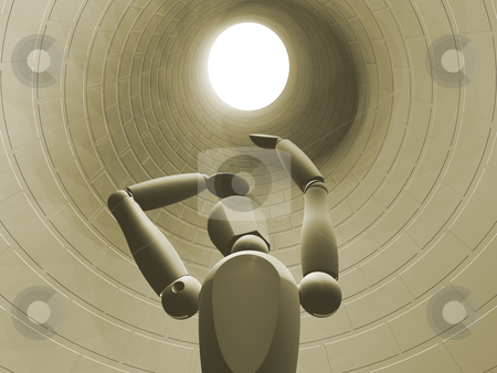 To use this stock image in your creative project, please select the size you need over to the right and click the "Add to Cart" button.
Your downloaded image will come with the Cutcaster watermark removed so don’t worry about the watermark you see on this page. Trapped stock photo, 3D render showing someone stuck in a hole by Kirsty Pargeter