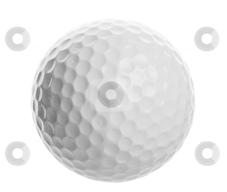 Golf ball Golf ball stock photo, Isolated golf ball closeup on a white background by Steve Mcsweeny