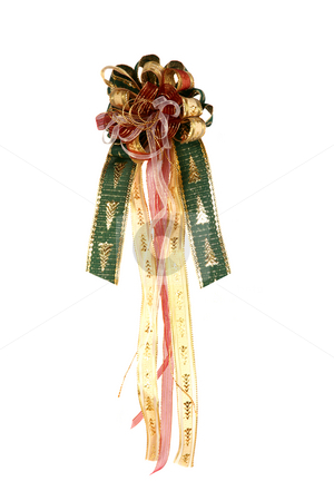 Christmas bow 1 Christmas bow 1 stock photo, Beautiful handmade bow with Christmas trees on it by Stacy Barnett