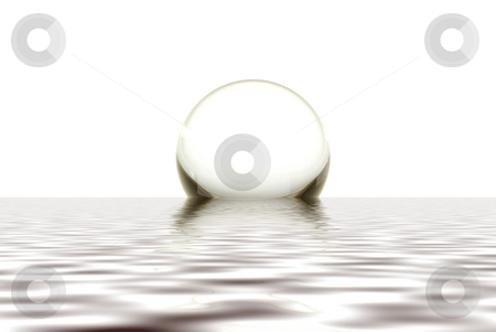To use this stock image in your creative project, please select the size you need over to the right and click the "Add to Cart" button.
Your downloaded image will come with the Cutcaster watermark removed so don’t worry about the watermark you see on this page. Crystal Ball stock photo, A crystal sphere rising out of calm water with a light colored background by Lynn Bendickson