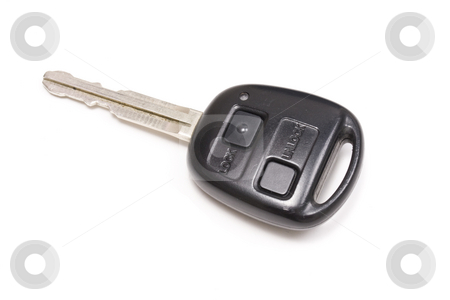 Car key Car key stock photo, A car key isolated on white. by Ingvar Bjork