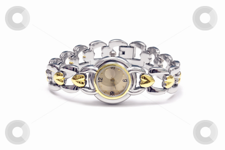 Womans wrist watch Womans wrist watch stock photo, Womans wrist watch on white background by Ingvar Bjork