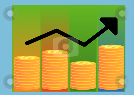 Profits Profits stock vector clipart, Vector Illustration of a profit chart showing financial growth by Robert Gebbie