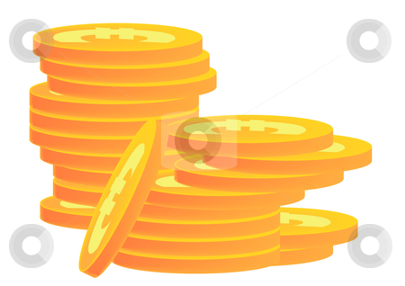 To use this stock image in your creative project, please select the size you need over to the right and click the "Add to Cart" button.
Your downloaded image will come with the Cutcaster watermark removed so don’t worry about the watermark you see on this page. Stacks of Gold Coins Euro stock vector clipart, Vector Illustration of stacks of gold coins with Euro symbols on them. by Robert Gebbie