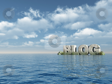 To use this stock image in your creative project, please select the size you need over to the right and click the "Add to Cart" button.
Your downloaded image will come with the Cutcaster watermark removed so don’t worry about the watermark you see on this page. Blog stock photo, The word blog as stone at the ocean - 3d illustration by J?