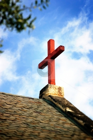 To use this stock image in your creative project, please select the size you need over to the right and click the "Add to Cart" button.
Your downloaded image will come with the Cutcaster watermark removed so don’t worry about the watermark you see on this page. Cross Church Roof stock photo, Cross on church roof top with a blue and white sky in background. by Henrik Lehnerer