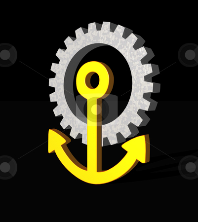 To use this stock image in your creative project, please select the size you need over to the right and click the "Add to Cart" button.
Your downloaded image will come with the Cutcaster watermark removed so don’t worry about the watermark you see on this page. Anchor stock photo, Anchor gear logo on black background - 3d illustration by J?