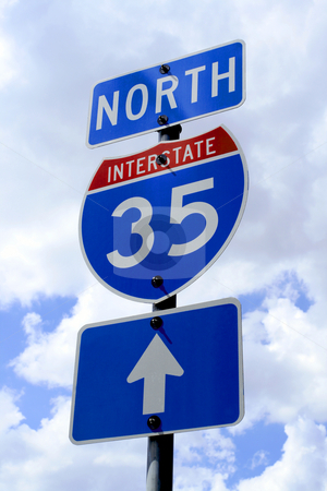 Highway 35 Road Sign Highway 35 Road Sign stock photo, A highway 35 road sign in Texas. by Brandon Seidel