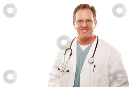 To use this stock image in your creative project, please select the size you need over to the right and click the "Add to Cart" button.
Your downloaded image will come with the Cutcaster watermark removed so don’t worry about the watermark you see on this page. Smiling Male Doctor stock photo, Smiling Male Doctor Isolated on a White Background. by Andy Dean