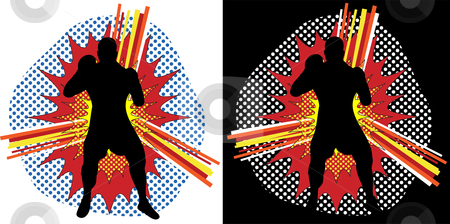 Boxer Pop Art Boxer Pop Art stock vector clipart, Boxer Silhouette over Pop Art Explosion Background by AUGUSTO CABRAL