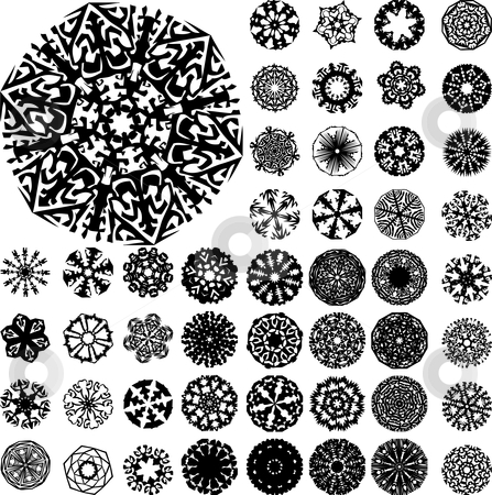 To use this stock image in your creative project, please select the size you need over to the right and click the "Add to Cart" button.
Your downloaded image will come with the Cutcaster watermark removed so don’t worry about the watermark you see on this page. Set of 49 ornaments stock vector clipart, Set of 49 highly detailed complex ornaments by gubh83