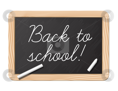 To use this stock image in your creative project, please select the size you need over to the right and click the "Add to Cart" button.
Your downloaded image will come with the Cutcaster watermark removed so don’t worry about the watermark you see on this page. Back to school stock vector clipart, Blackboard and chalk for back to school by Laurent Renault