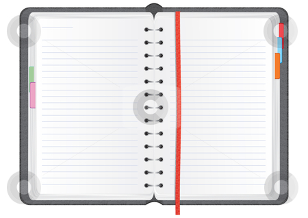 To use this stock image in your creative project, please select the size you need over to the right and click the "Add to Cart" button.
Your downloaded image will come with the Cutcaster watermark removed so don’t worry about the watermark you see on this page. Vector notebook stock vector clipart, Vector notebook in a textured realistic leather cover, vector illustration by Milsi Art