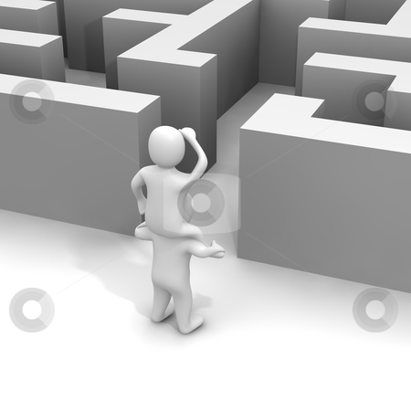 To use this stock image in your creative project, please select the size you need over to the right and click the "Add to Cart" button.
Your downloaded image will come with the Cutcaster watermark removed so don’t worry about the watermark you see on this page. Finding path through labyrinth. 3d rendered illustration. stock photo, Finding path through labyrinth. 3d rendered illustration. by Jiri Moucka