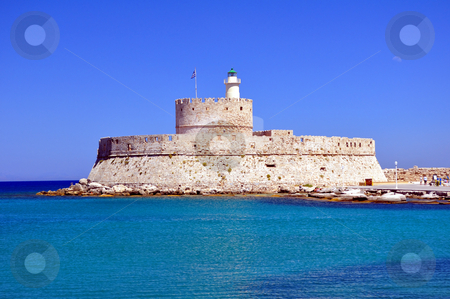 Fort Saint Nicholas, Rhodes, Greece Fort Saint Nicholas, Rhodes, Greece stock photo, Travel photography: Fort Saint Nicholas, in the island of Rhodes, Greece (15th Century) by Fernando Barozza