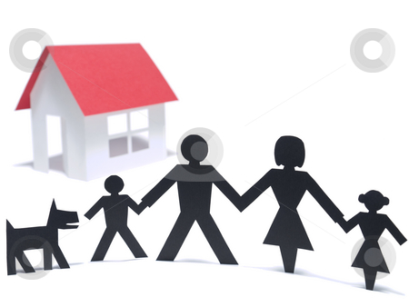 To use this stock image in your creative project, please select the size you need over to the right and click the "Add to Cart" button.
Your downloaded image will come with the Cutcaster watermark removed so don’t worry about the watermark you see on this page. First family house stock photo, A paper family is holding hands beside their new paper house. Even the paper dog is there. by Ignacio Gonzalez Prado