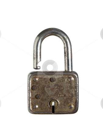 Rusty lock Rusty lock stock photo, An old and rusty lock opened against a white background. by Ignacio Gonzalez Prado