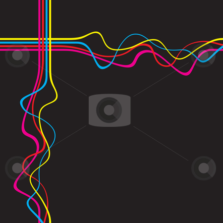 Squiggle Lines Squiggle Lines stock photo, Abstract layout with wavy lines in a cmyk color scheme. by Todd Arena