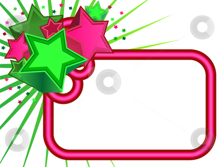 Retro Stars banner Retro Stars banner stock vector clipart, Retro Stars banner on white background by Laure Adams